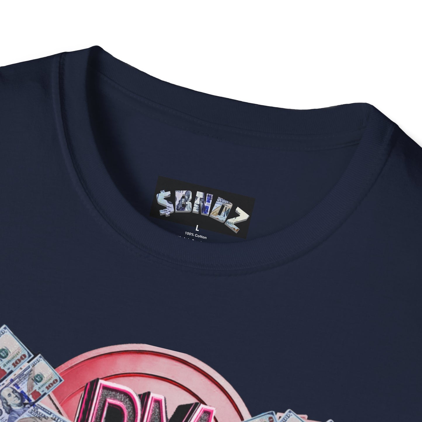 Pink $BNDZ Unisex Softstyle T-Shirt - Fun Graphic Tee for Money Lovers
