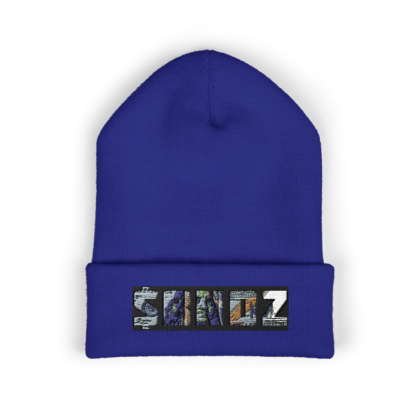 Vintage Urban Style Embroidered Beanie | Classic Cuffed Knit Hat