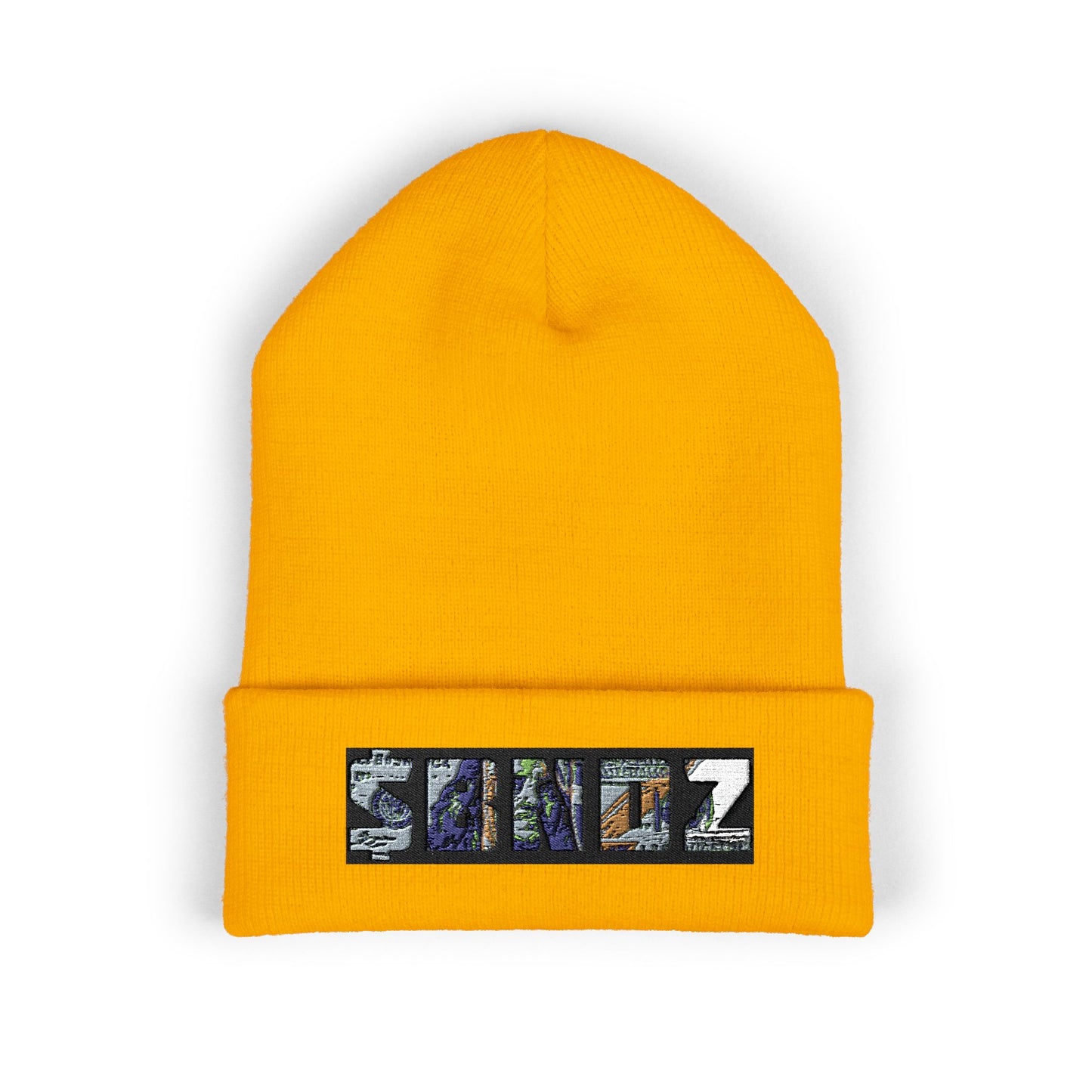 Vintage Urban Style Embroidered Beanie | Classic Cuffed Knit Hat