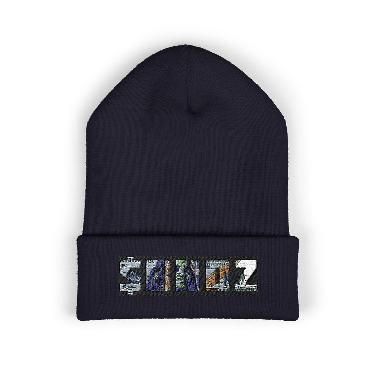 Vintage Urban Style Embroidered Beanie | Classic Cuffed Knit Hat