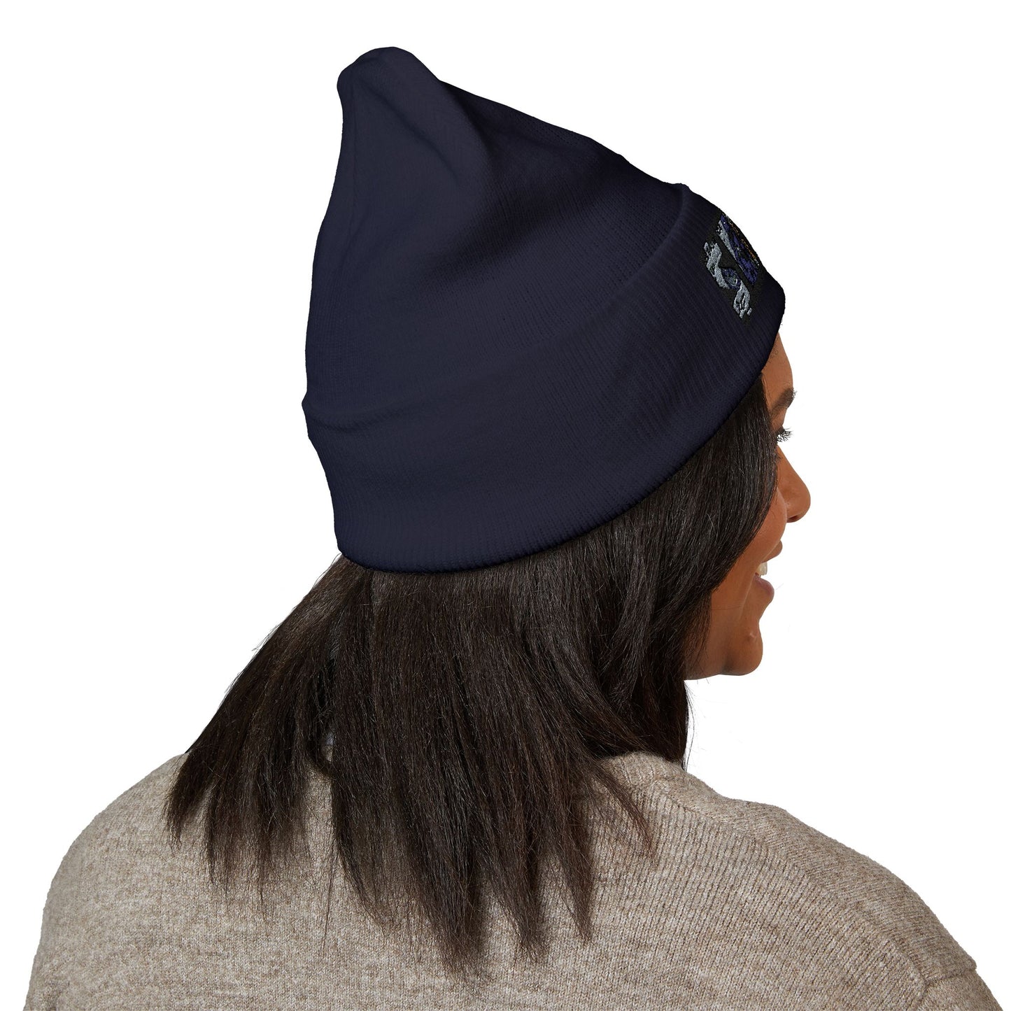 Vintage Urban Style Embroidered Beanie | Classic Cuffed Knit Hat