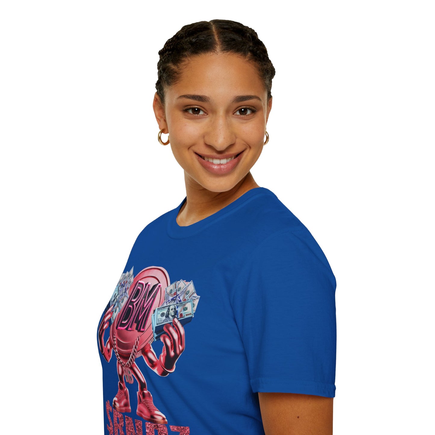 Pink $BNDZ Unisex Softstyle T-Shirt - Fun Graphic Tee for Money Lovers