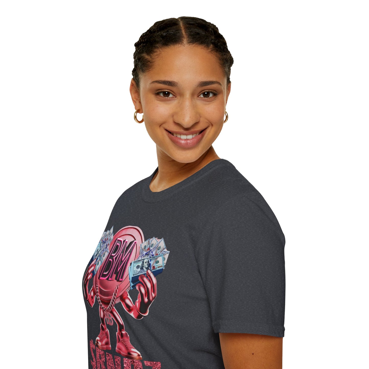 Pink $BNDZ Unisex Softstyle T-Shirt - Fun Graphic Tee for Money Lovers