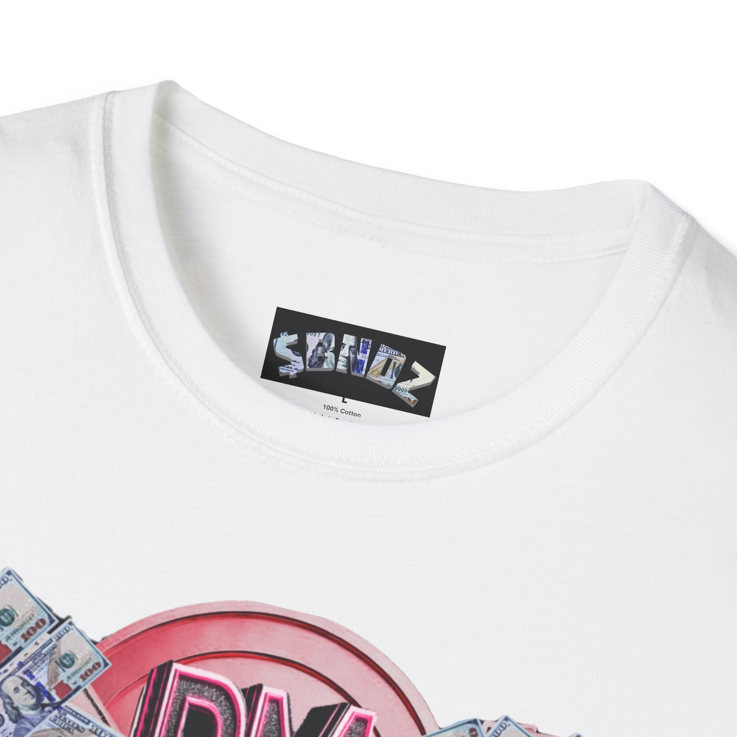Pink $BNDZ Unisex Softstyle T-Shirt - Fun Graphic Tee for Money Lovers