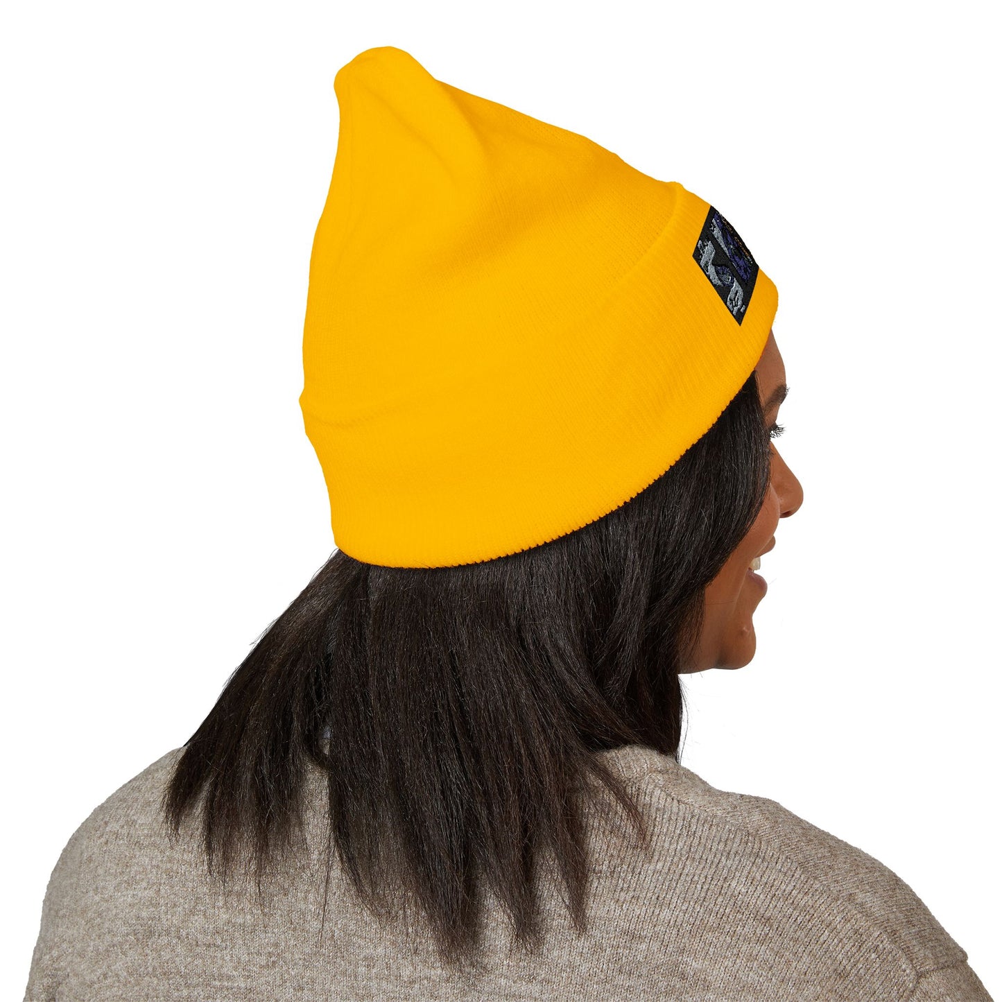 Vintage Urban Style Embroidered Beanie | Classic Cuffed Knit Hat