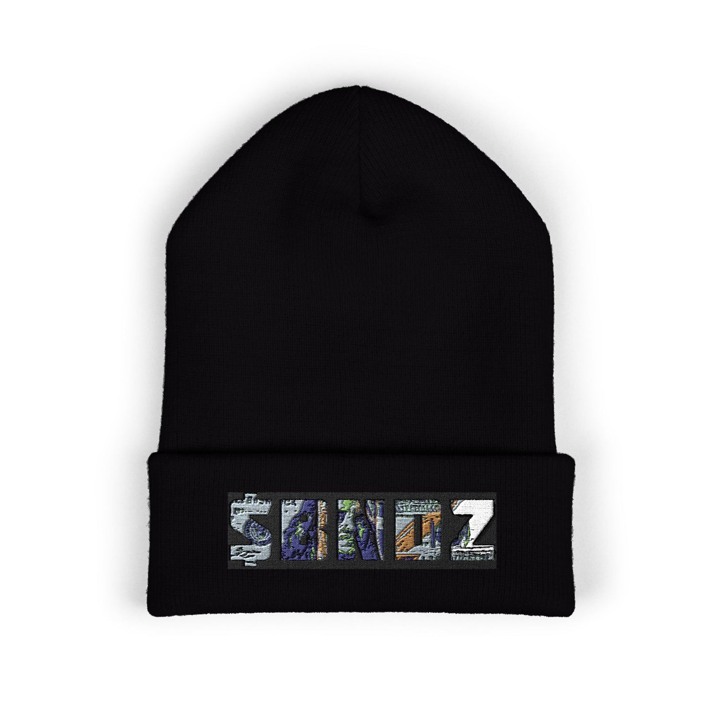 Vintage Urban Style Embroidered Beanie | Classic Cuffed Knit Hat