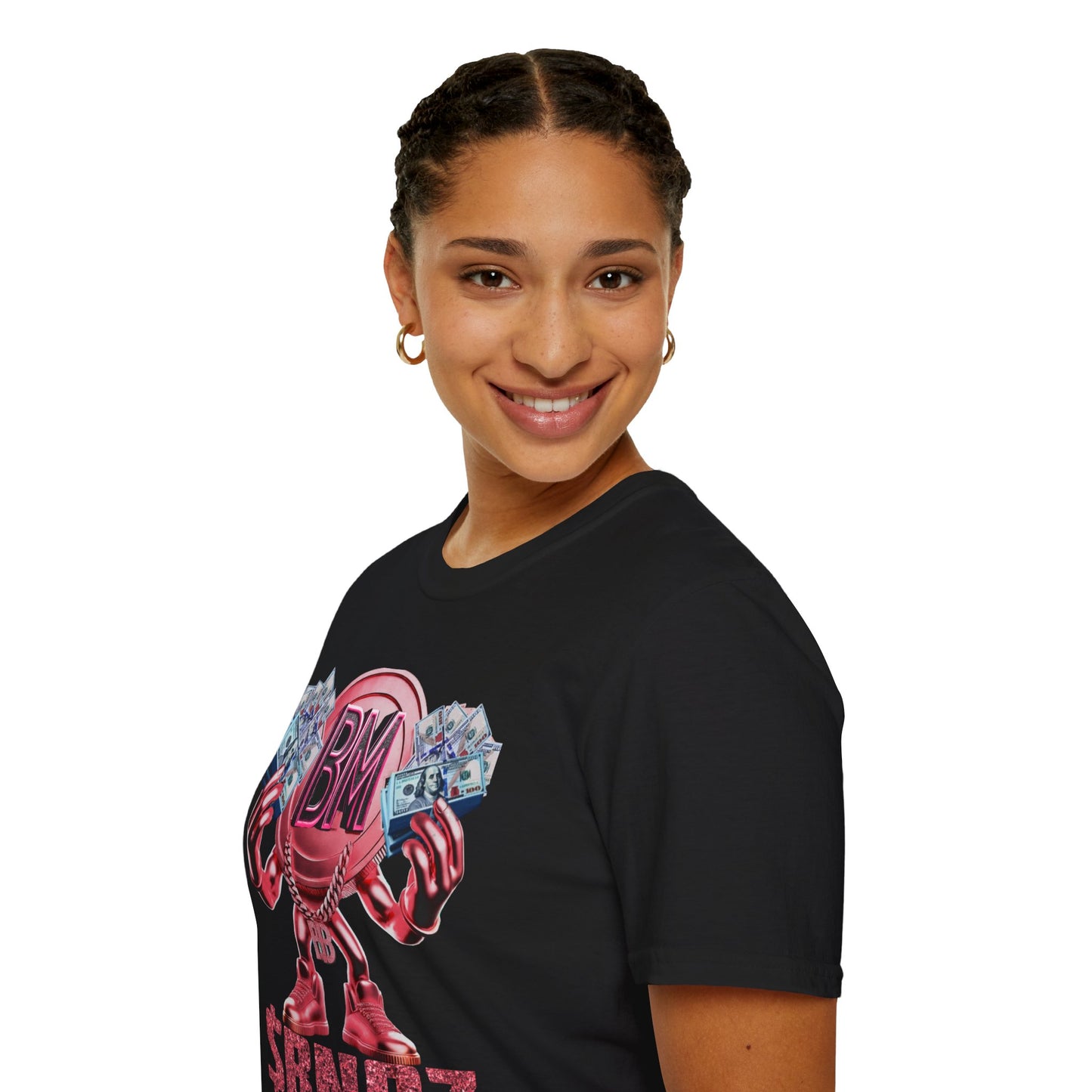 Pink $BNDZ Unisex Softstyle T-Shirt - Fun Graphic Tee for Money Lovers