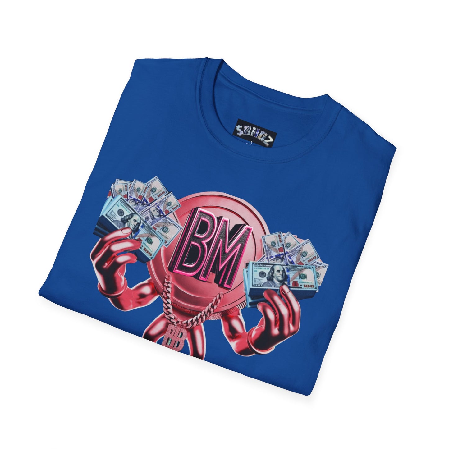 Pink $BNDZ Unisex Softstyle T-Shirt - Fun Graphic Tee for Money Lovers